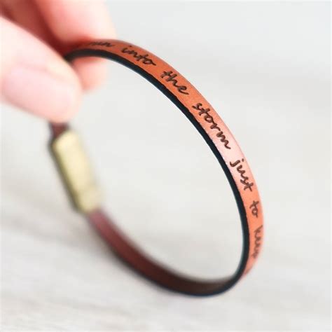 Personalised Engraved Real Leather Bracelet By Gracie Collins | notonthehighstreet.com