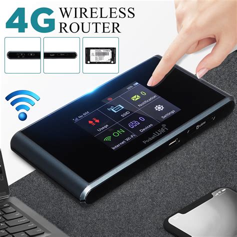 Portable 4G Wifi Router Mobile Hotspot Wireless Router Support SIM Card 150Mbps Modem for Home ...