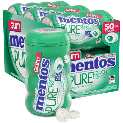 Buy Mentos Pure Fresh Sugar-Free Chewing Gum with Xylitol, Spearmint ...