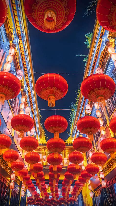 Lantern Festival Wallpaper 4K, Chinese New Year, China, Lanterns