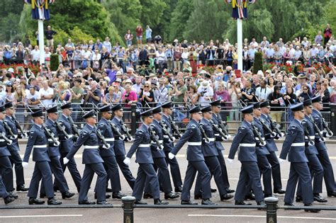 Hundreds of RAF personnel took part in a parade on 10 July in London to ...