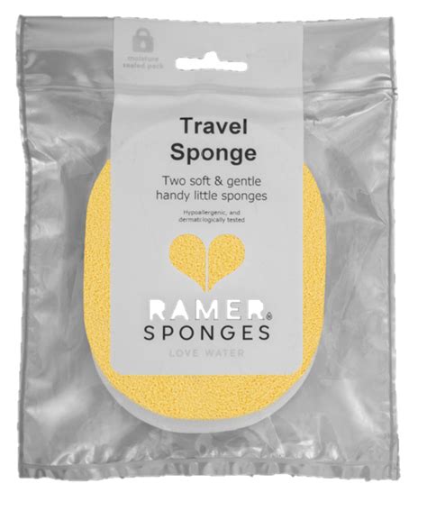 Ramer Travel Sponges Yellow & White