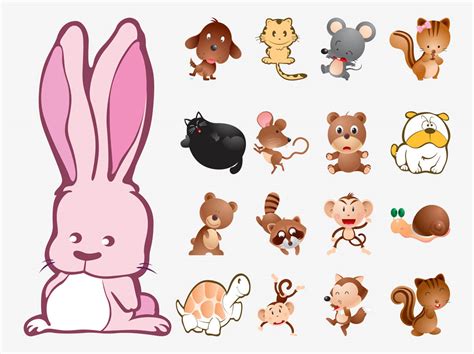 Cute Animals Vector Collection Vector Art & Graphics | freevector.com