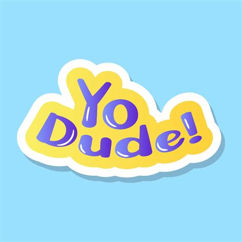 Gradient sticker of yo dude, flat vector 6741645 Vector Art at Vecteezy