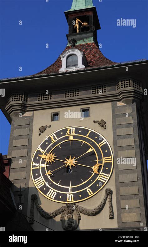 Switzerland, Berne, clock tower Stock Photo - Alamy