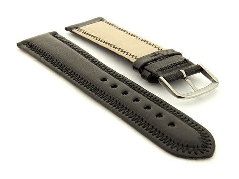 Classic Genuine Leather Watch Strap Florence Black 22mm 01FE22BA01