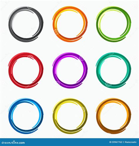 Color Abstract Circles. Loops Logo Elements Of Template Stock Vector - Image: 59967762