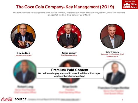 Company Organization Chart Coca Cola