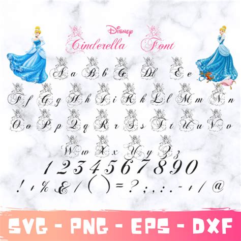 Cinderella Font SVG, Cinderella Font Alphabet, Cinderella Fo - Inspire ...