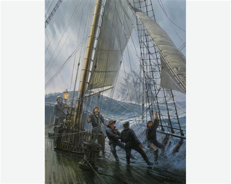 Storm Ship Oil Painting on Canvas Original Large by Alexander Shenderov ...