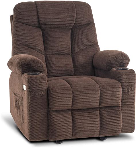 Mcombo Manual Glider Recliner Chair with Cup Holders for Nursery, USB Ports, 2 Side & Front ...