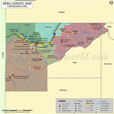 Mesa County Map, Colorado | Map of Mesa County, CO