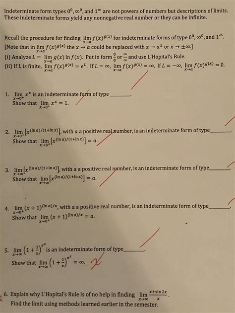 Indeterminate form types 0^0, infinity^0, and | Chegg.com