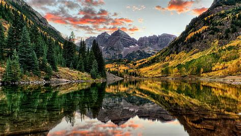 HD wallpaper: body of water and mountain, Colorado, maroon bells ...