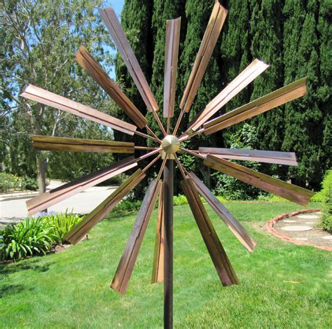 Copper And Steel Kinetic Wind Sculpture - LOVELAND SCULPTURE WALL