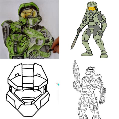 20 Master Chief Drawing Ideas - Draw Master Chief Halo