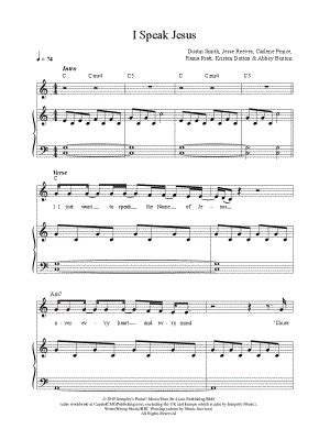 "I Speak Jesus" Sheet Music - 12 Arrangements Available Instantly ...