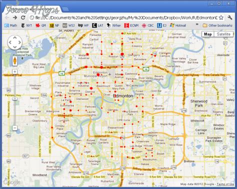 SOUTH OF EDMONTON MAP EDMONTON - ToursMaps.com