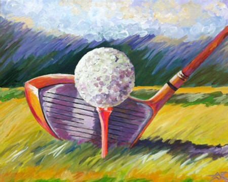 Anne Rosenvald Golf Course Art | Golf painting, Painting, Golf art