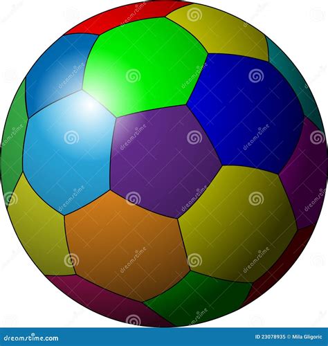 Soccer ball in color stock vector. Illustration of color - 23078935