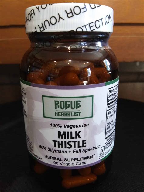 Milk Thistle Powder Capsules Standardized 90ct - Rogue Herbalist