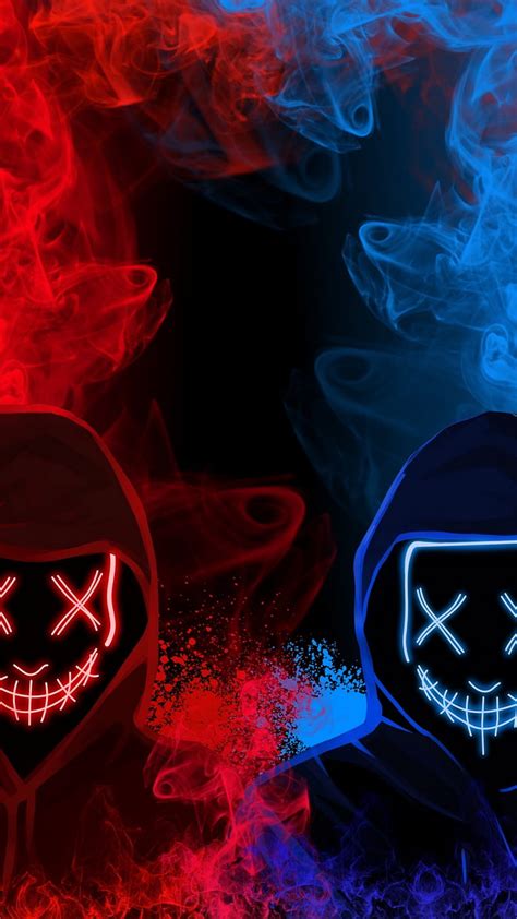 Red vs blue, smoke, HD phone wallpaper | Peakpx