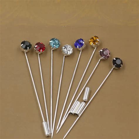 8pcs/lot lapel Pin 70mm Length women's Fashion Brooch Pins Rhinestone DIY Jewelry Making ...
