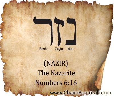 HEBREW WORD STUDY – THE NAZARITE | Chaim Bentorah