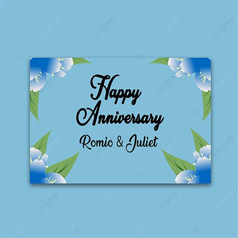 Happy Anniversary Card Template With Flower Background Template Download on Pngtree