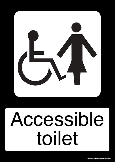 Accessible toilet - Health and Safety Signs