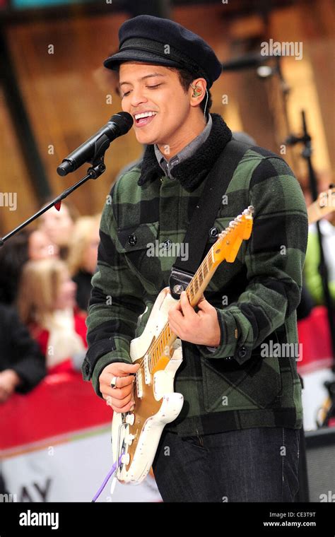 Bruno Mars performing live at Rockefeller Center as part of the 'Today ...