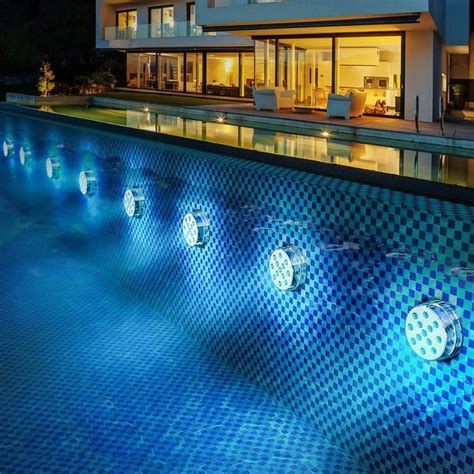 2 Pcs Magnetic Underwater LED Lights with Suction | Led pool lighting, Pool lights, Underwater ...