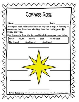 Compass Rose by Teaching Curious Kids | TPT