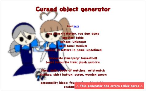 Random character creator ― Perchance Generator