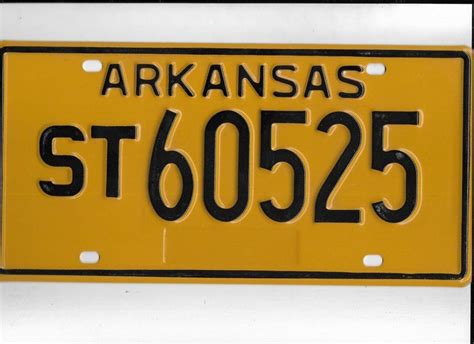 Arkansas License Plate ST 60525 | License plate, Plates, Arkansas