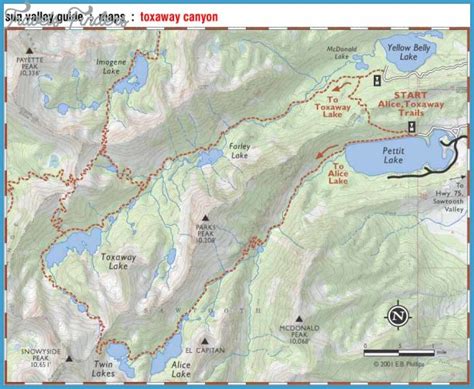 Idaho Hiking Trail Maps - TravelsFinders.Com