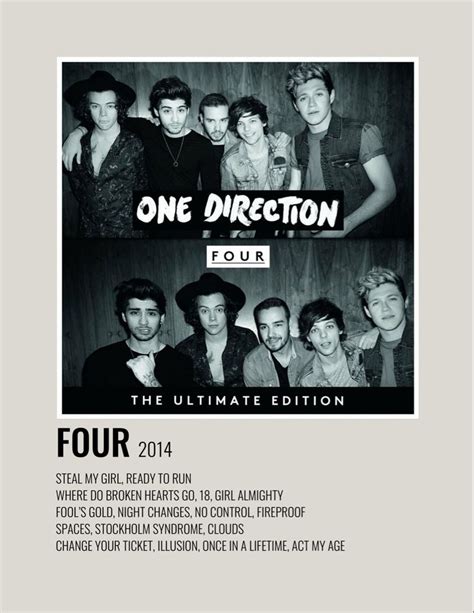 FOUR alternative cover | One direction posters, One direction pictures ...