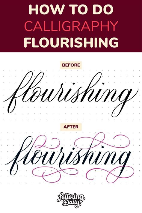 How To Do Calligraphy Flourishing (+Free Worksheets) | Calligraphy ...