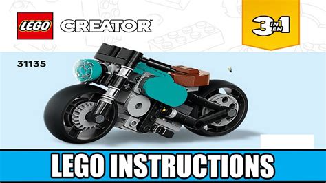 LEGO Instructions | Creator | 31135 | Vintage Motorcycle (Book 1) - YouTube