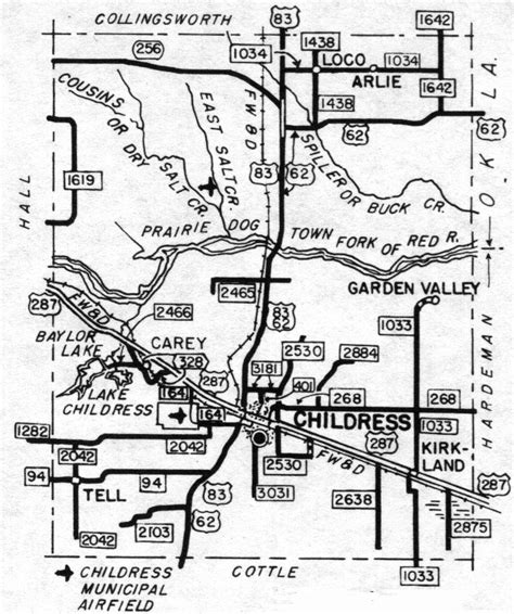 Childress County, Texas: Maps and Gazetteers