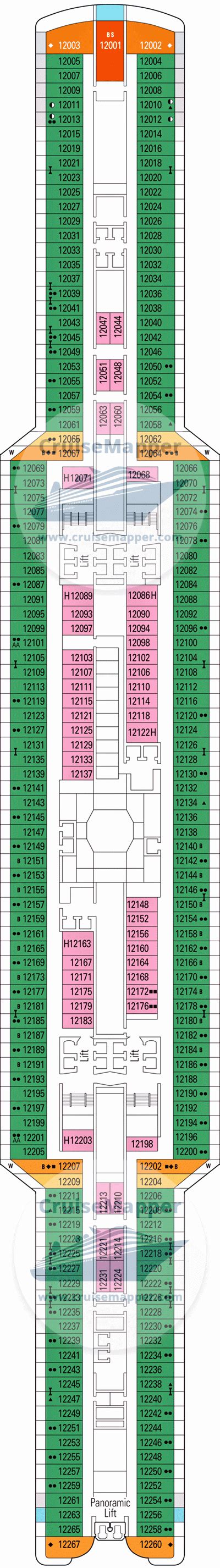 MSC Seaview deck 12 plan | CruiseMapper