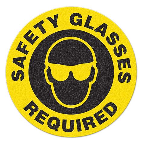 Safety Glasses Required Floor Sign | incom-manufacturing