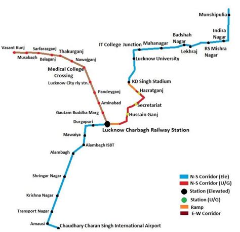 Lucknow Metro – Metro maps + Lines, Routes, Schedules