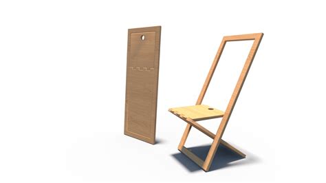 Wooden Folding Chair 3D Model - TurboSquid 1998577