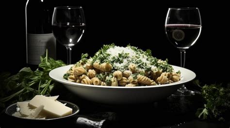 Premium AI Image | pasta dish HD wallpaper photographic image