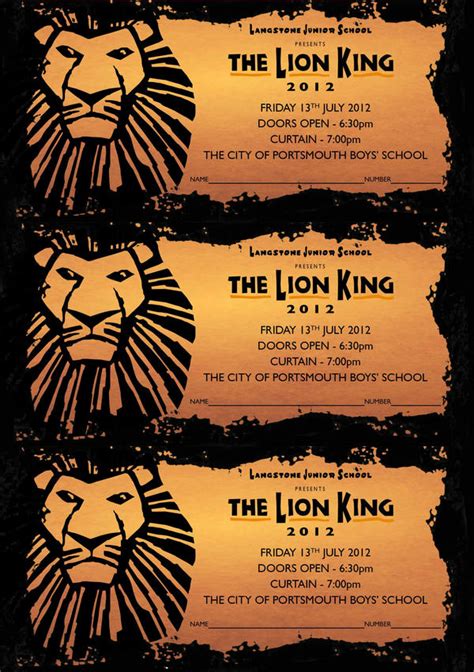 LJS Lion King tickets by RobBlofield on DeviantArt