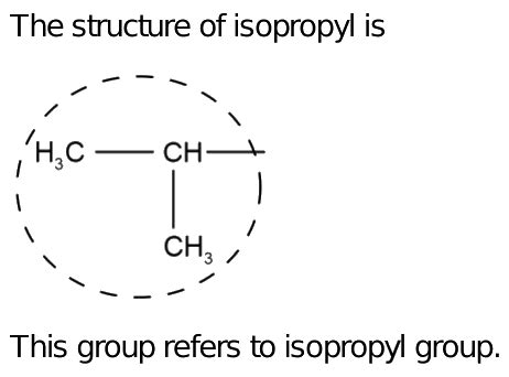 What is the structure of isopropyl