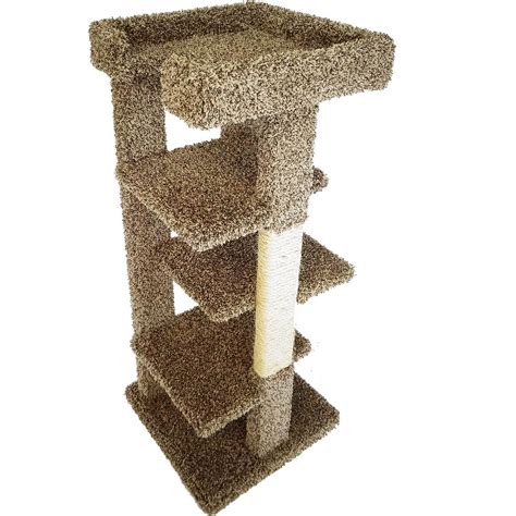 New Cat Condos 4-Level Brown Cat Tree & Scratcher 46"