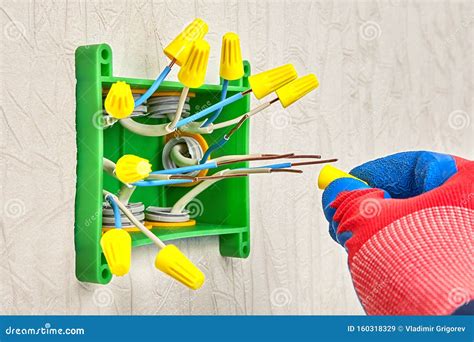 Using Wire Nuts for Electrical Connections Stock Image - Image of ...