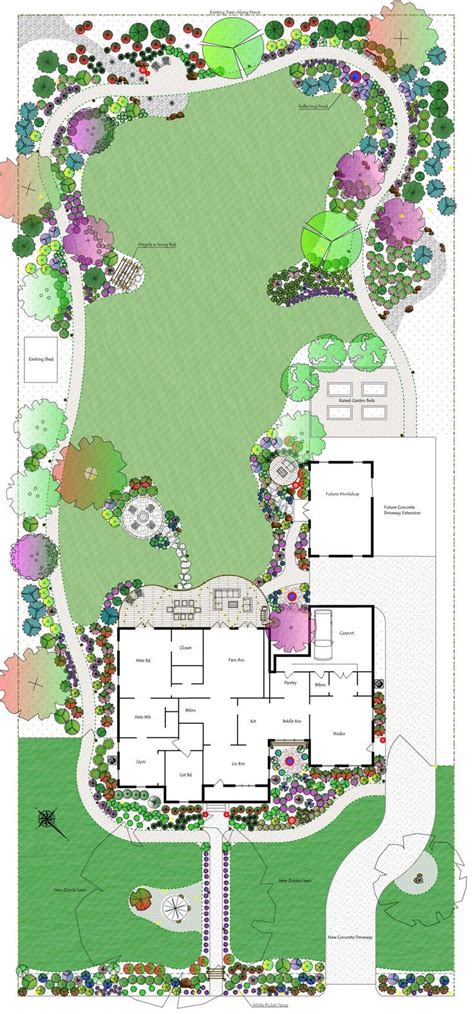 Landscape Design Plan for One-Acre Lot in Zone 8